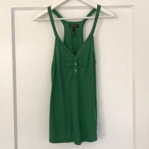 Buffalo green razor back tank top